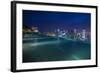 Singapore, Rooftop Swimming Pool at Dusk Overlooks the City-Walter Bibikow-Framed Photographic Print