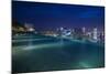 Singapore, Rooftop Swimming Pool at Dusk Overlooks the City-Walter Bibikow-Mounted Photographic Print