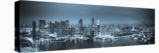 Singapore, Singapore Aerial View of Singapore Skyline-Michele Falzone-Stretched Canvas