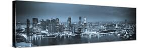 Singapore, Singapore Aerial View of Singapore Skyline-Michele Falzone-Stretched Canvas