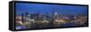 Singapore, Singapore Aerial View of Singapore Skyline-Michele Falzone-Framed Stretched Canvas