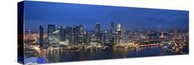 Singapore, Singapore Aerial View of Singapore Skyline-Michele Falzone-Stretched Canvas