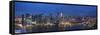 Singapore, Singapore Aerial View of Singapore Skyline-Michele Falzone-Framed Stretched Canvas