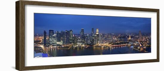 Singapore, Singapore Aerial View of Singapore Skyline-Michele Falzone-Framed Photographic Print