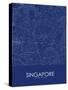 Singapore, Singapore Blue Map-null-Stretched Canvas