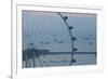Singapore, Singapore Flyer, Giant Ferris Wheel, Elevated View, Dawn-Walter Bibikow-Framed Photographic Print