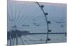 Singapore, Singapore Flyer, Giant Ferris Wheel, Elevated View, Dawn-Walter Bibikow-Mounted Photographic Print