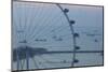 Singapore, Singapore Flyer, Giant Ferris Wheel, Elevated View, Dawn-Walter Bibikow-Mounted Photographic Print