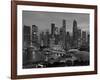 Singapore, Singapore Skyline Financial District Illuminated at Dusk, Asia-Gavin Hellier-Framed Photographic Print