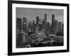 Singapore, Singapore Skyline Financial District Illuminated at Dusk, Asia-Gavin Hellier-Framed Photographic Print