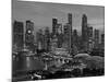 Singapore, Singapore Skyline Financial District Illuminated at Dusk, Asia-Gavin Hellier-Mounted Photographic Print