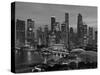 Singapore, Singapore Skyline Financial District Illuminated at Dusk, Asia-Gavin Hellier-Stretched Canvas