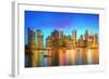 Singapore Skyline and View of Skyscrapers on Marina Bay-Hanna Slavinska-Framed Photographic Print