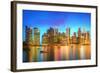 Singapore Skyline and View of Skyscrapers on Marina Bay-Hanna Slavinska-Framed Photographic Print