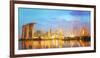 Singapore Skyline and View of Skyscrapers on Marina Bay-Hanna Slavinska-Framed Photographic Print