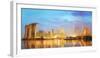 Singapore Skyline and View of Skyscrapers on Marina Bay-Hanna Slavinska-Framed Photographic Print