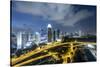 Singapore Skyline at Dusk-Paul Souders-Stretched Canvas