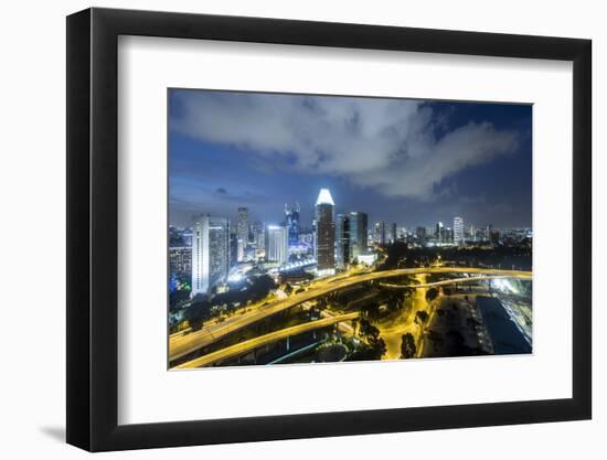 Singapore Skyline at Dusk-Paul Souders-Framed Photographic Print