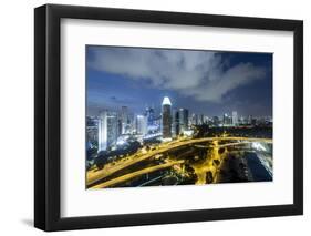 Singapore Skyline at Dusk-Paul Souders-Framed Photographic Print