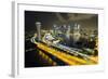 Singapore Skyline at Night Seen from Singapore Flyer-Paul Souders-Framed Photographic Print