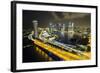 Singapore Skyline at Night Seen from Singapore Flyer-Paul Souders-Framed Photographic Print