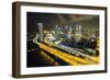 Singapore Skyline at Night Seen from Singapore Flyer-Paul Souders-Framed Photographic Print