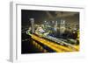 Singapore Skyline at Night Seen from Singapore Flyer-Paul Souders-Framed Photographic Print