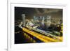 Singapore Skyline at Night Seen from Singapore Flyer-Paul Souders-Framed Photographic Print