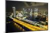 Singapore Skyline at Night Seen from Singapore Flyer-Paul Souders-Mounted Photographic Print