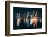 Singapore Skyline at Night with Urban Buildings-Songquan Deng-Framed Photographic Print