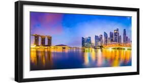 Singapore Skyline at the Bay-Sean Pavone-Framed Photographic Print