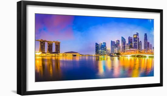 Singapore Skyline at the Bay-Sean Pavone-Framed Photographic Print