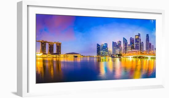 Singapore Skyline at the Bay-Sean Pavone-Framed Photographic Print