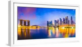 Singapore Skyline at the Bay-Sean Pavone-Framed Photographic Print