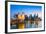 Singapore Skyline at the Marina during Twilight.-Sean Pavone-Framed Photographic Print