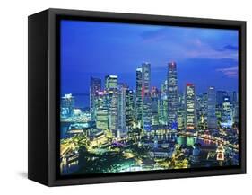 Singapore skyline-Murat Taner-Framed Stretched Canvas