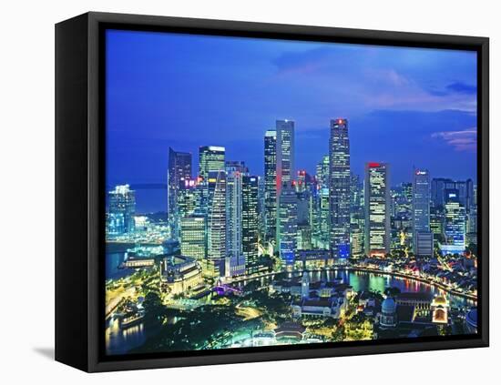 Singapore skyline-Murat Taner-Framed Stretched Canvas