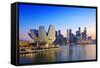 Singapore Skyline-noppasin wongchum-Framed Stretched Canvas