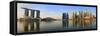 Singapore Skyline-noppasin wongchum-Framed Stretched Canvas