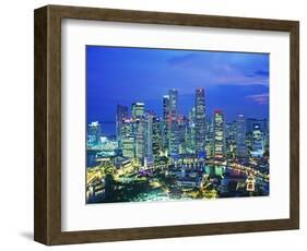 Singapore skyline-Murat Taner-Framed Photographic Print