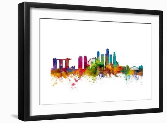 Singapore Skyline-Michael Tompsett-Framed Art Print