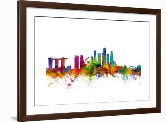 Singapore Skyline-Michael Tompsett-Framed Art Print