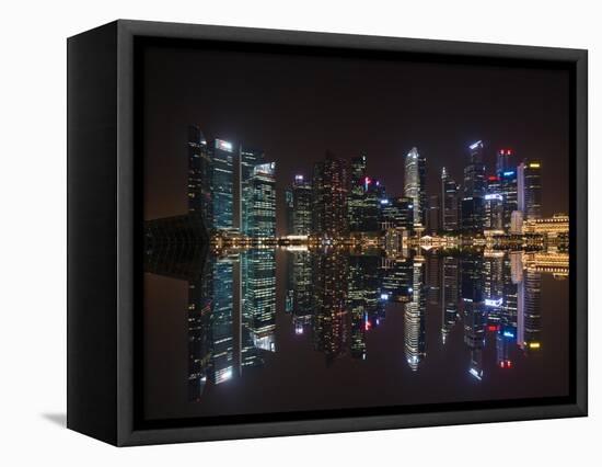 Singapore Skyline-Marco Carmassi-Framed Stretched Canvas