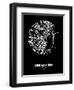 Singapore Street Map Black-NaxArt-Framed Art Print