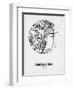 Singapore Street Map Blue-NaxArt-Framed Art Print