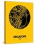 Singapore Street Map Yellow-null-Stretched Canvas