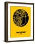 Singapore Street Map Yellow-NaxArt-Framed Art Print