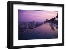 Singapore, Swimming Pool at Sunrise-Jaynes Gallery-Framed Photographic Print