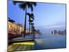 Singapore, Swimmingpool and Singapore Skyline on the 57th Floor of Marina Bay Sands Resort-Michele Falzone-Mounted Photographic Print