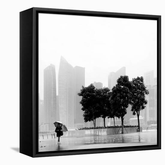 Singapore Umbrella-Nina Papiorek-Framed Stretched Canvas
